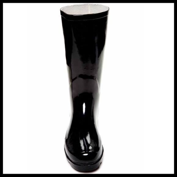 BLACK TALL GLOSSY RAIN BOOTS A2C - Picture 6 of 8